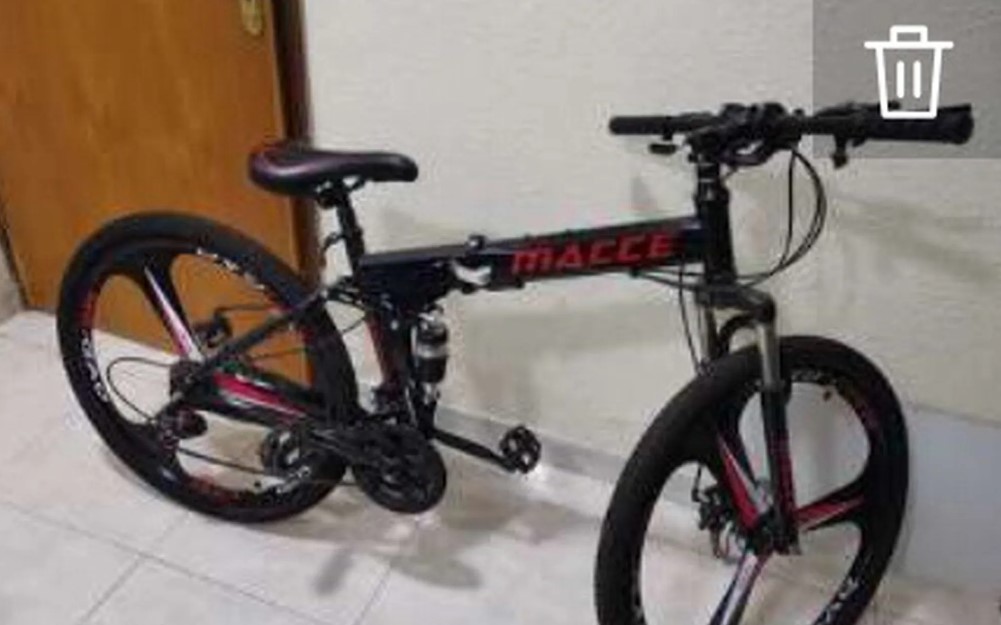 Macce 21 speed folding mountain bike 3 impeller wheel - Black&amp;Red.